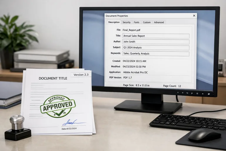 PDF yayın sürecinde net onay izi PDF yayın sürecinde onay izi, sürüm numarası ve dosya adının tutarlı şekilde yer alması örneği