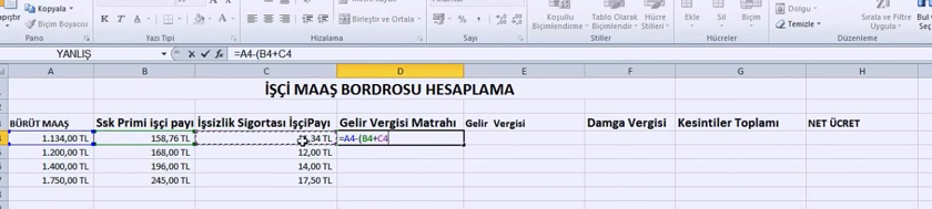 Excel Bordro Hesaplama