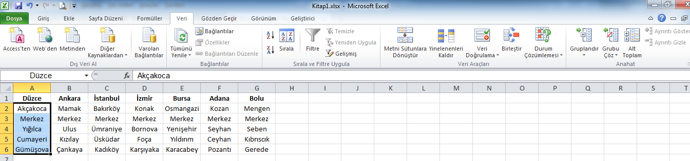Excel Fatura Örneği