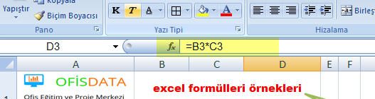 Excel Formülleri Örnekleri
