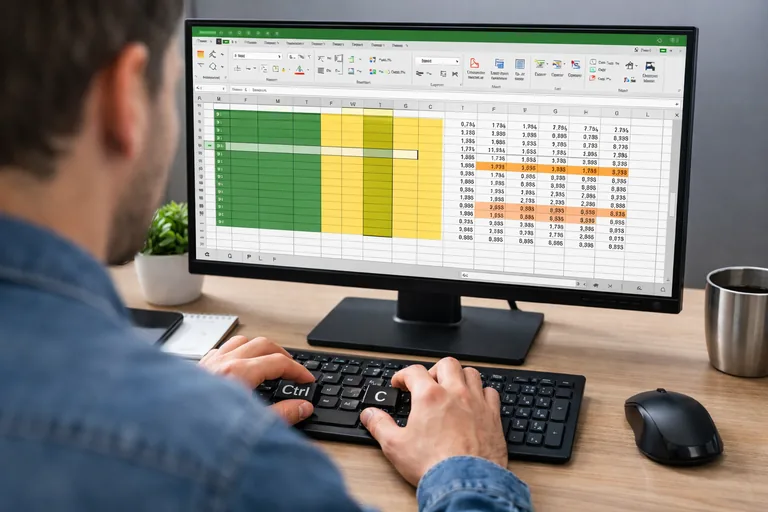 Seçim ve biçimlendirme için kısayol uygulaması Ctrl ve Shift kombinasyonlarıyla aralık seçimi yapılıp tablo biçimi verilen çalışma sayfası örneği