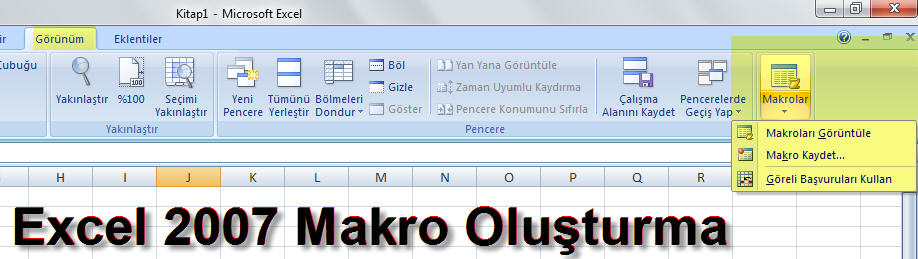 Excel Makro Yazma