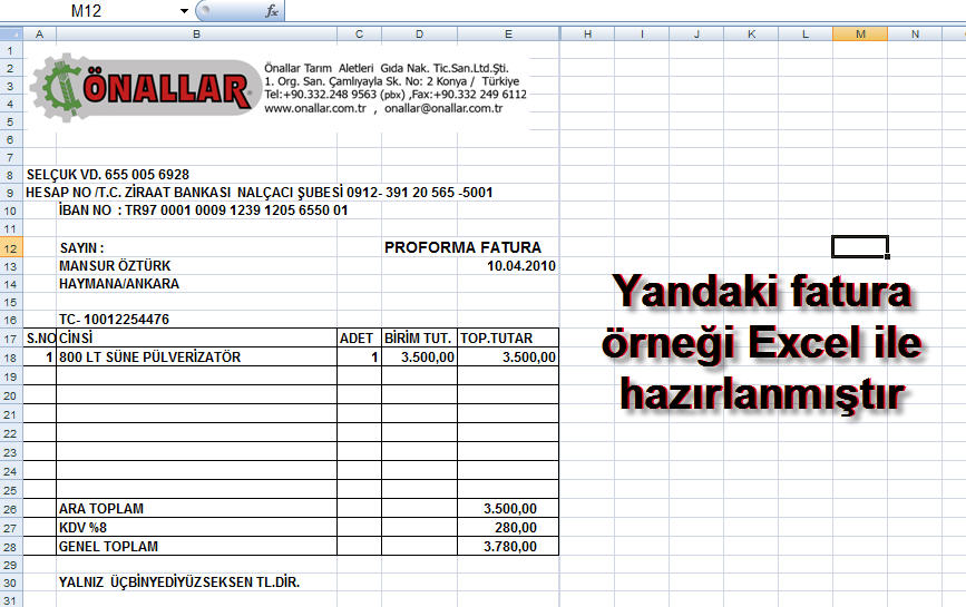 Excel Makro Yazma