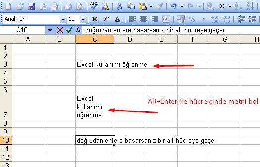 Excel Öğrenme