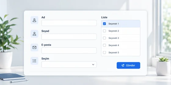 UserForm üzerinde ListBox kayıt listesi beş sütun başlık dört satır kayıt altta Düzenle Sil butonları yönetim arayüzü