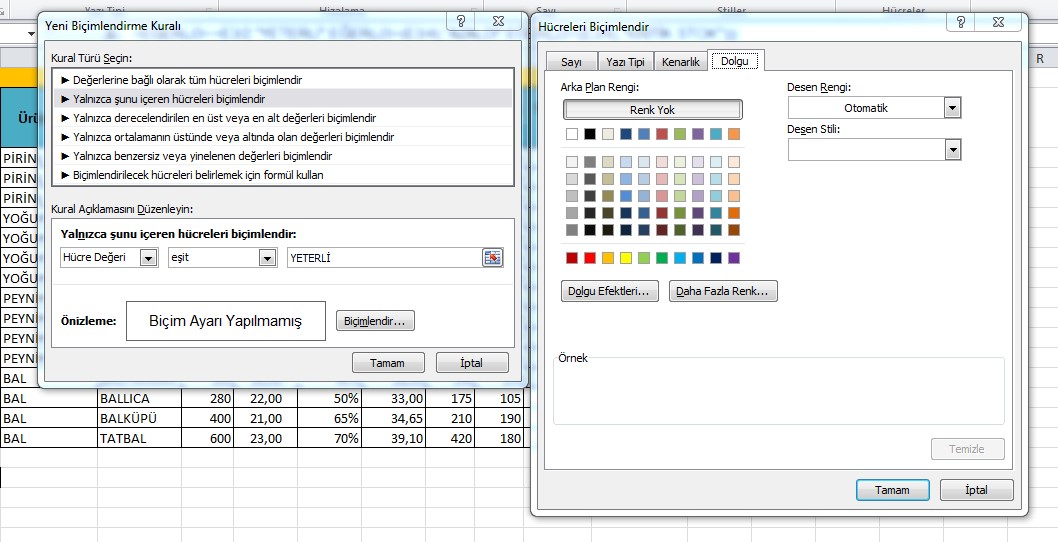 Excel Stok Takip