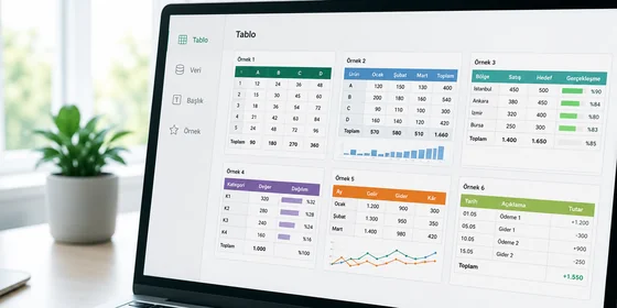 Excel Ctrl+T sonrası açılan Tablo Oluştur iletişim kutusu kaynak aralık ve üstbilgi onay kutusu görünür