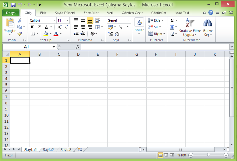 Excel Genel Görünüm