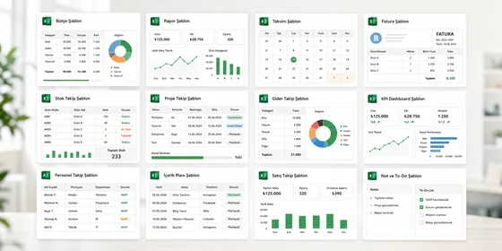 Üç Excel sayfa sekmesi yan yana Veri Rapor Parametreler renk kodlu ayrım gri mavi sarı katman