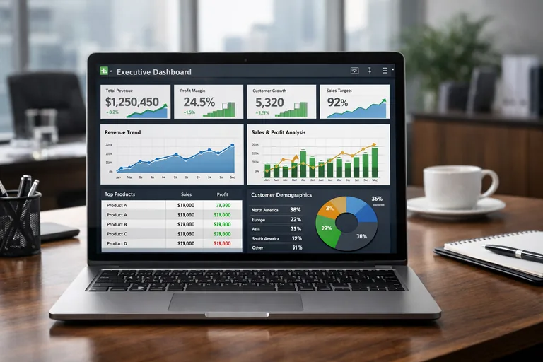 FOTO: İleri Excel Dashboard Tasarımı: Yönetim Raporu için 12 Kural