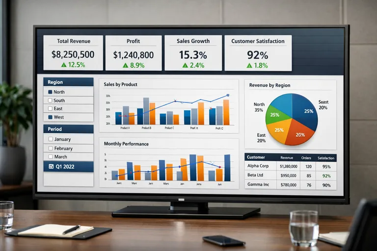 Sabit KPI kartları ve dilimleyiciyle panel tasarımı Dilimleyiciler ve sabit KPI kartlarıyla pivot verisinden yönetici paneli oluşturma düzeni