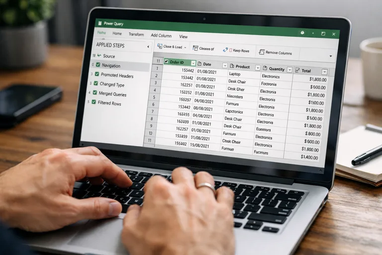 Power Query adımlarında tip dönüşümü ve anahtar normalizasyonu yapılarak veri kalitesinin artırılması