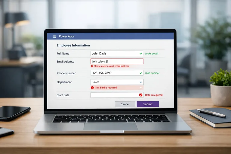 FOTO: Power Apps’te Veri Doğrulama: Hataları Azaltan Form Yaklaşımı