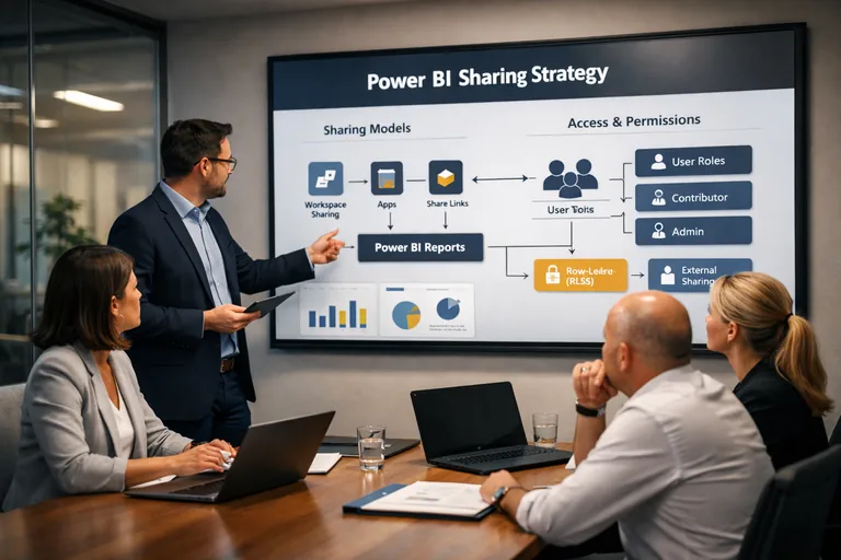Kurumsal paylaşım modeli karar çerçevesi Kurumsal raporların ekip bazında yönetildiği Power BI çalışma alanı yapısı ve rol paylaşımı