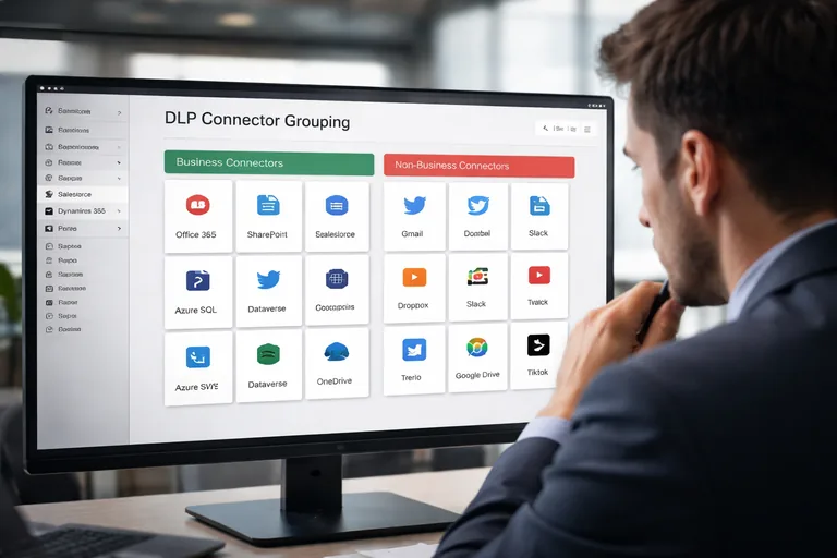 Bağlayıcı gruplarıyla DLP kural tasarımı DLP ile bağlayıcı grupları ayrılmış, üretim ve deneme ortamlarında farklı kuralların uygulandığı yapı