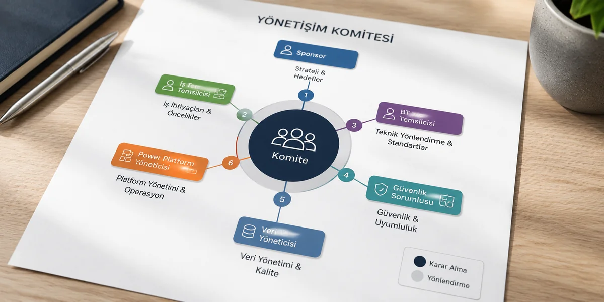 Power Platform içerik yaşam döngüsü dört aşaması Geliştirme test yayın ve emeklilik aşamalarıyla dört evreli dairesel yaşam döngüsü diyagramı