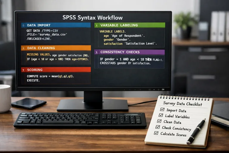 Modüler syntax ile tekrarlanabilir hazırlık akışı Modüler syntax dosyalarıyla import, temizlik ve puanlama adımlarını gösteren çalışma akışı görünümü