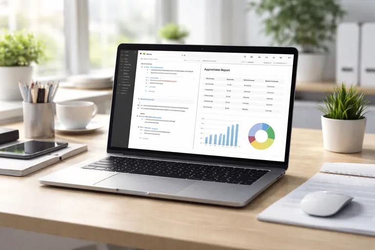SQL raporlama için özet tablo örneği ve analiz ekranı Bir veri analisti ekranında satış verilerini kolonlara göre özetleyen SQL sorgusu ve tablo sonuçları