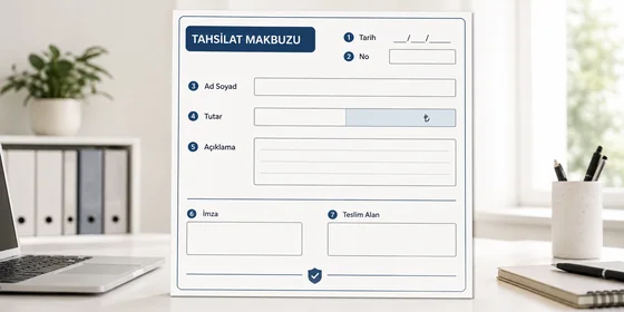 Excel arşiv sayfası tahsilat makbuzu kayıt listesi makbuz no tarih müşteri tutar açıklama sütunları