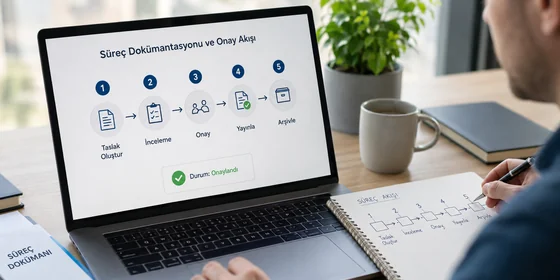Word doküman onay tablosu üç aşamalı yapı Word süreç dokümanı üç aşamalı onay tablosu hazırlayan kontrol onaylayan satırları